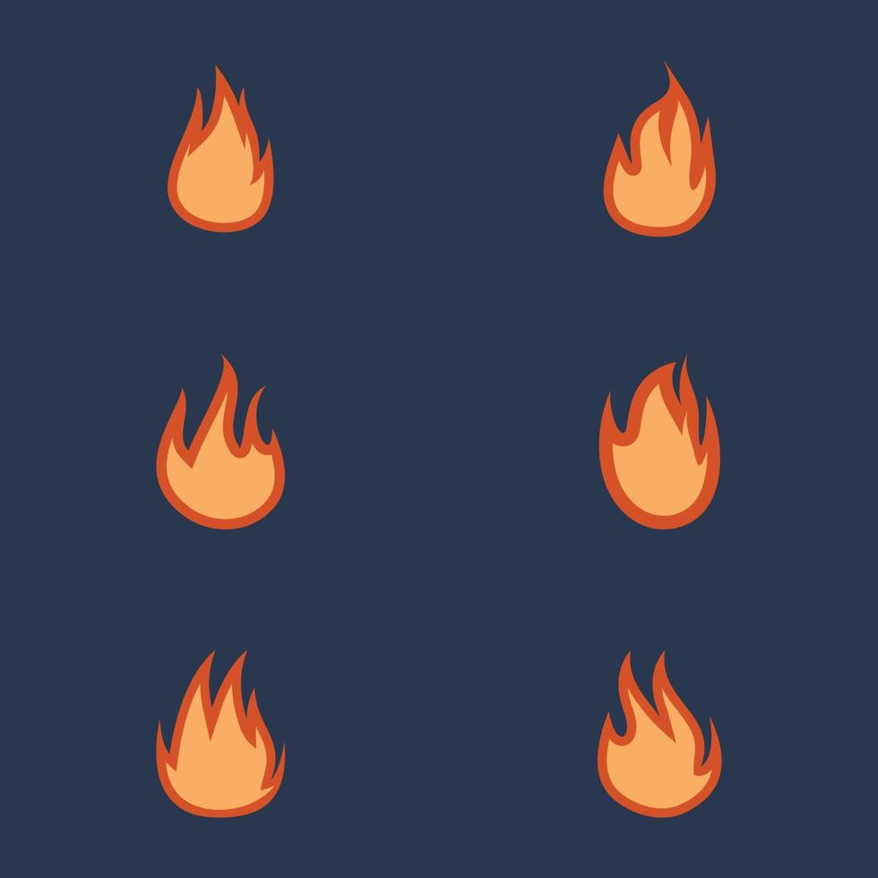 Abstract fire logo collection Premium Vector