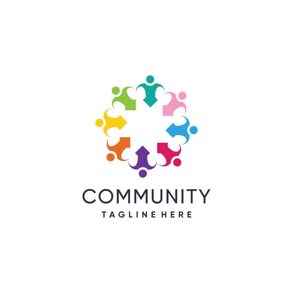 Community logo design vector Premium Vector
