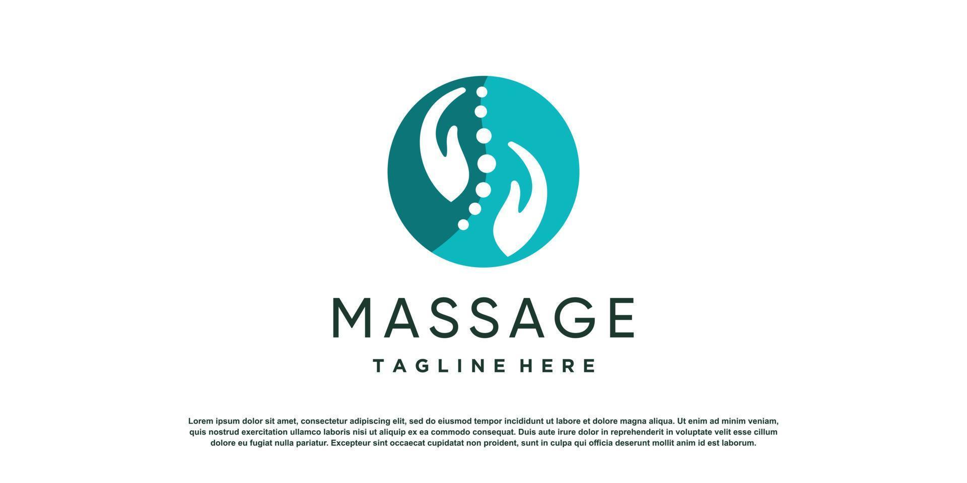 Chiropractic logo design vector with creative abstract concept