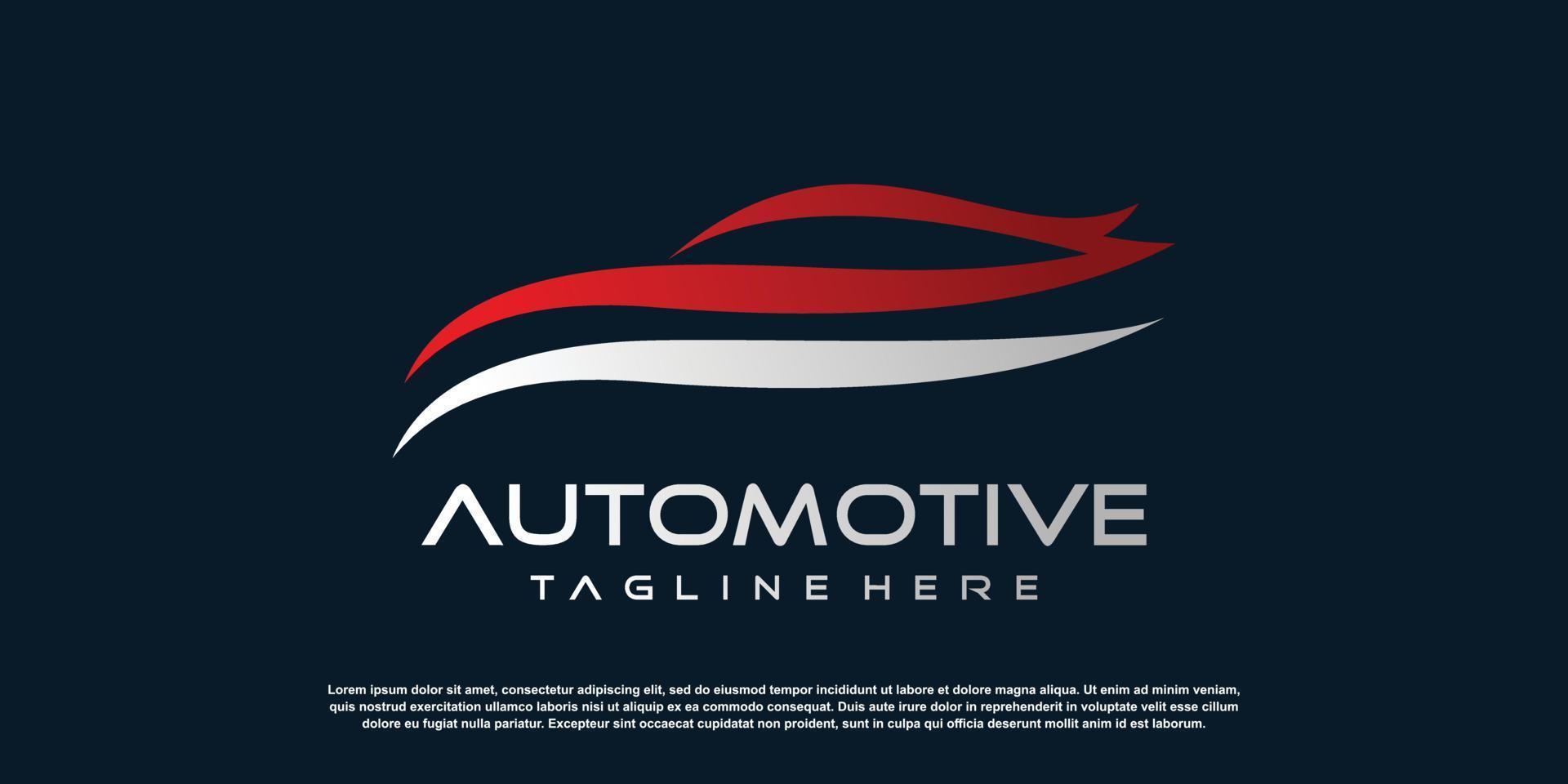 Automotive logo design with modern unique style Premium Vector