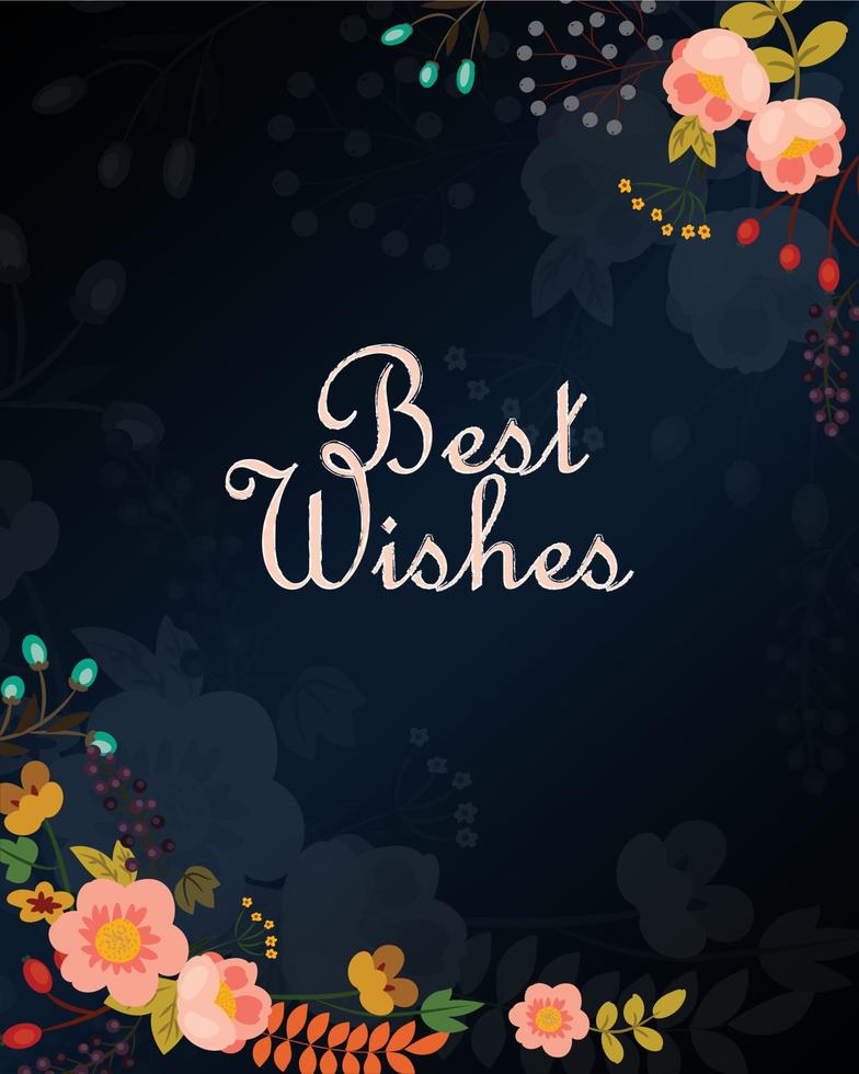 Best wishes vector card