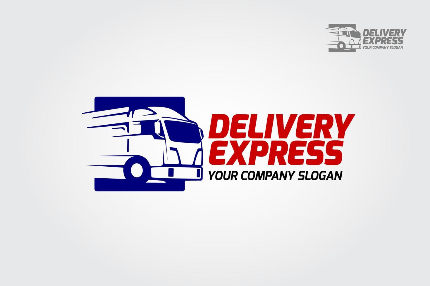 Delivery Express Vector Logo Template. Vector of express delivery logo illustration. Delivery van express silhouette.