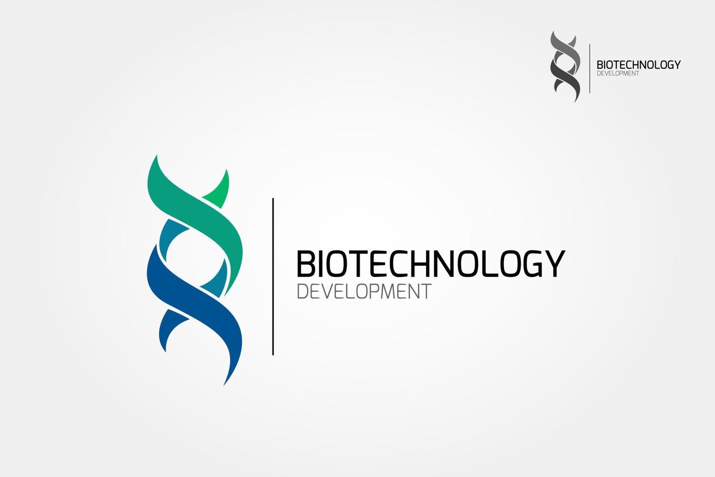 plantilla de logotipo vectorial de biotecnología. logotipo de diseño vectorial de cinta cruzada. vector