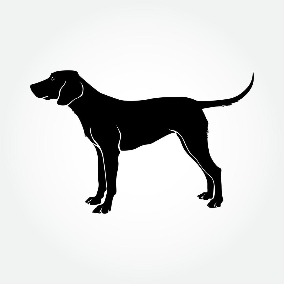 Vector Schiller Hound Dog Silhouettes.