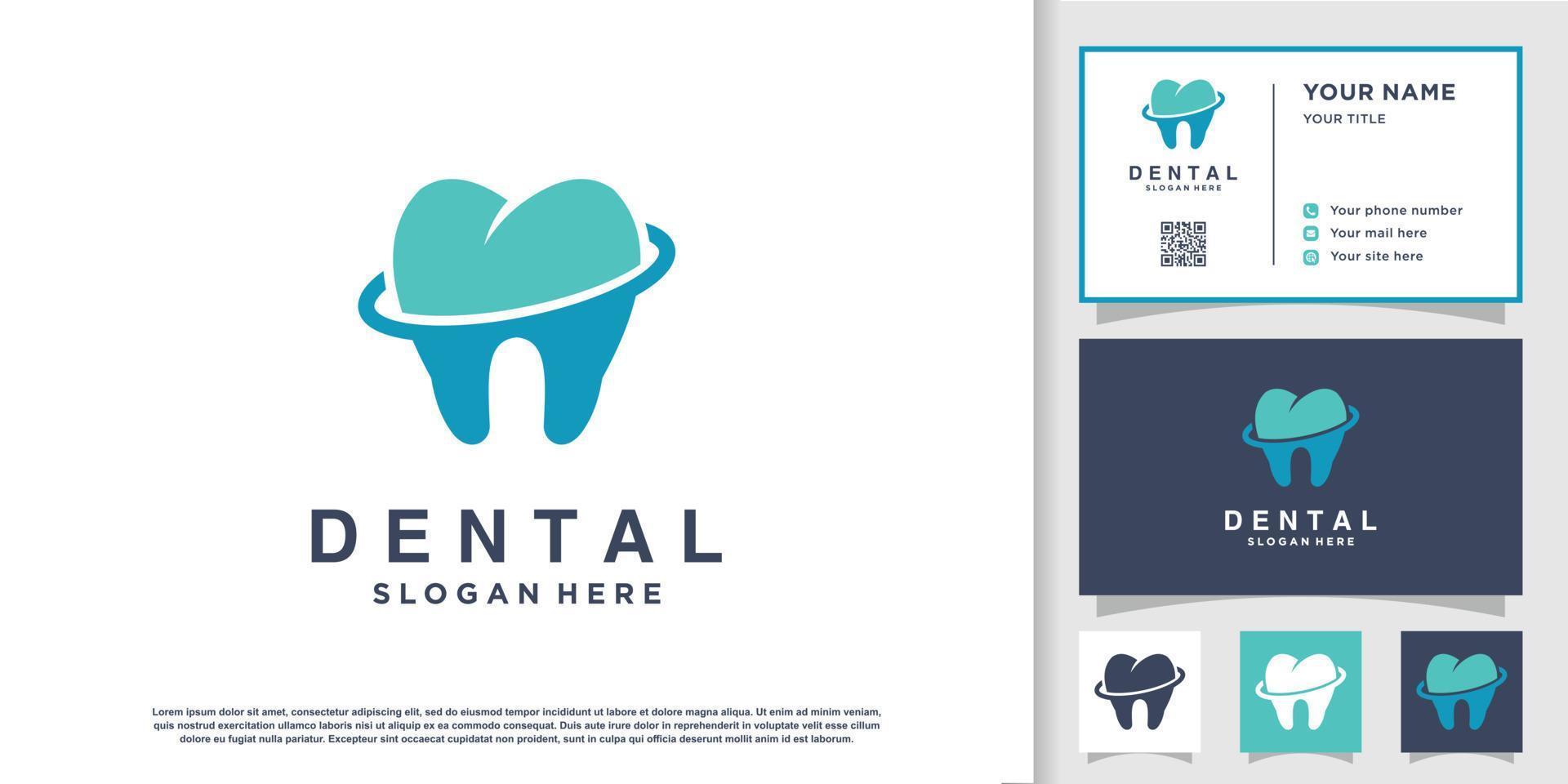 concepto de logotipo dental con estilo único y creativo premium vector parte 8