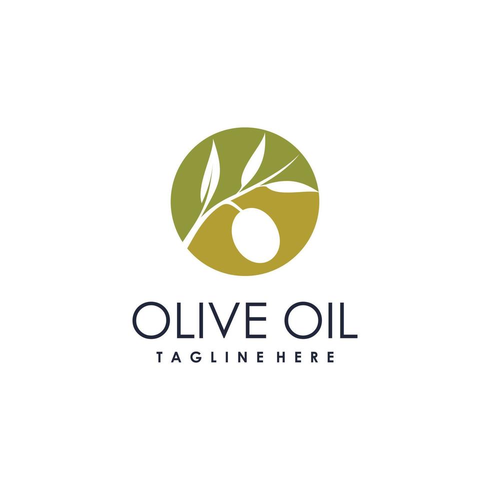 Olive logo design vector with creative abstract concept