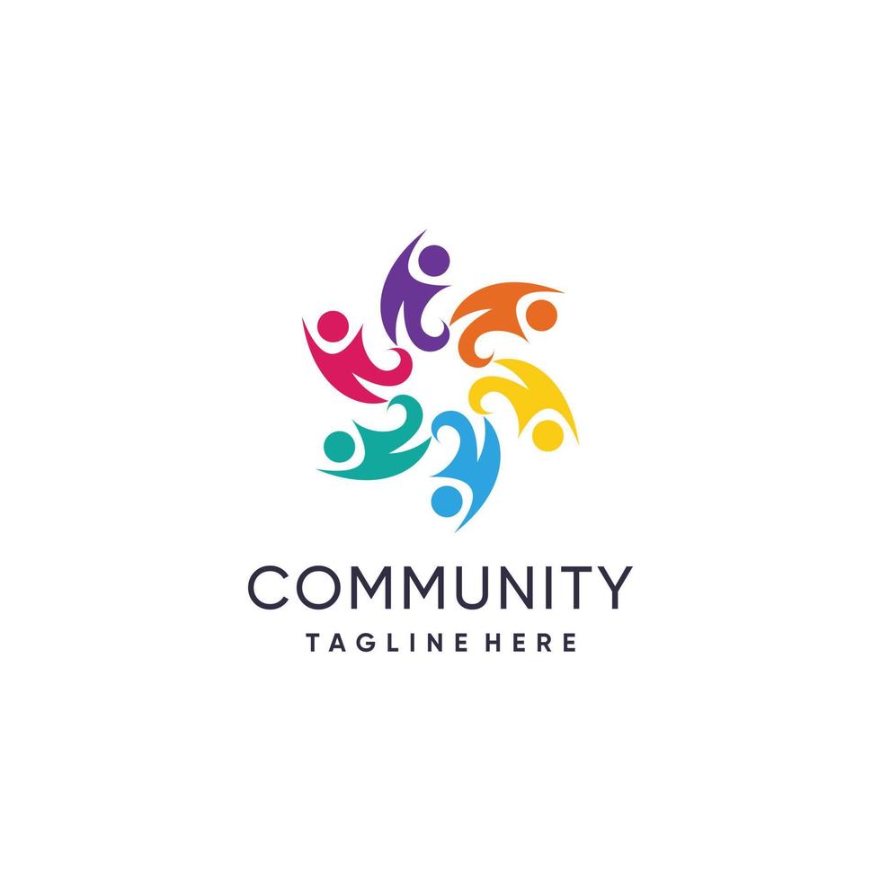 Community logo design vector Premium Vector