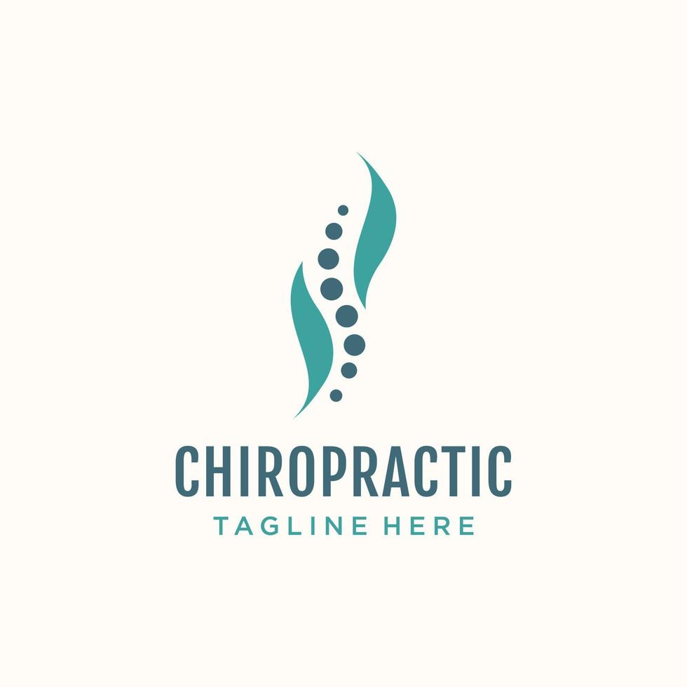 Chiropractic logo icon with modern concept design Premium Vector