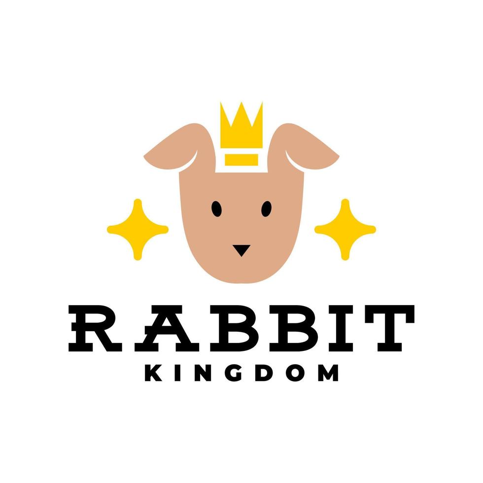 illustration of a rabbit with a king crown. good for any business related to animal or pet vector