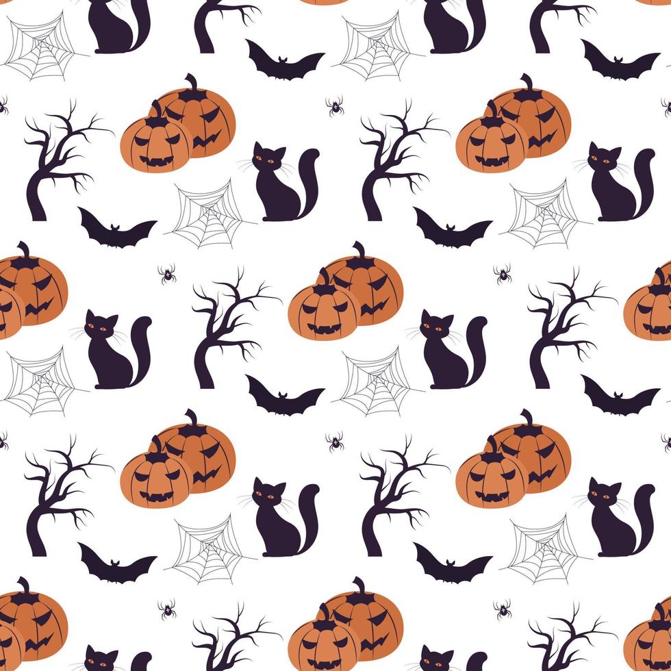 halloween seamless pattern vector