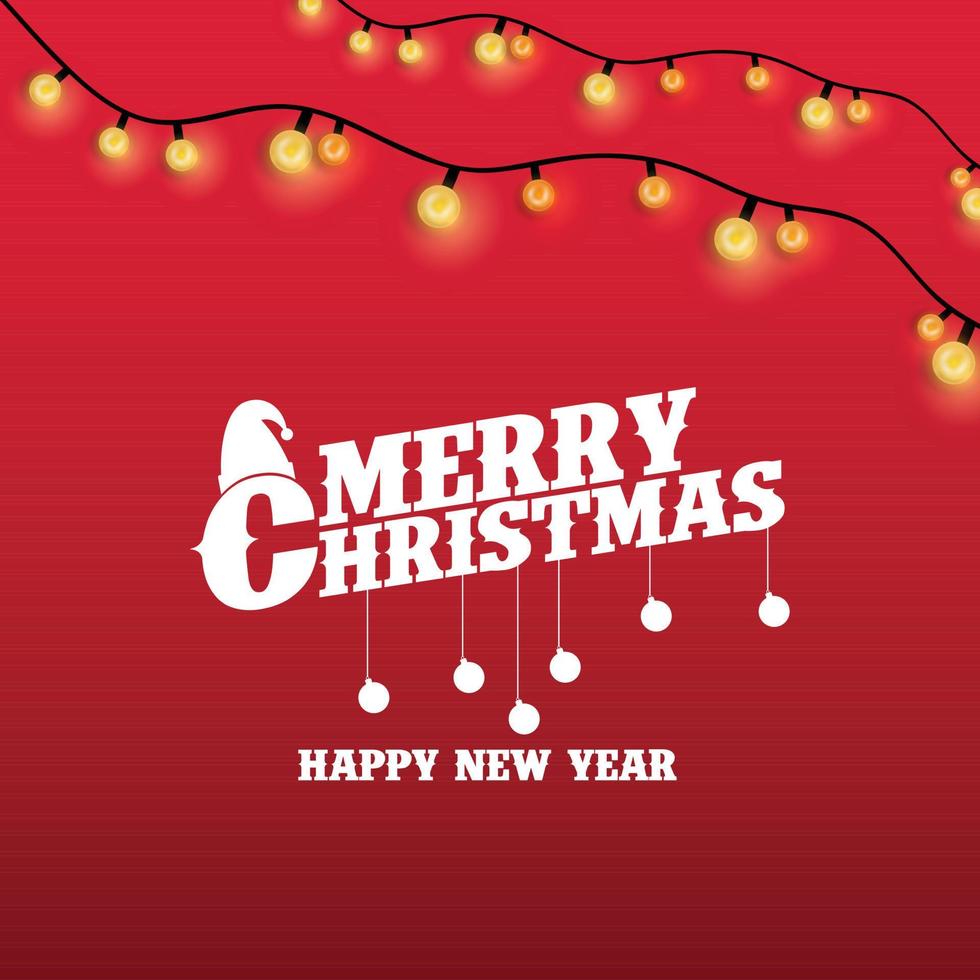 Merry Christmas and Happy New year Lighting Background vector