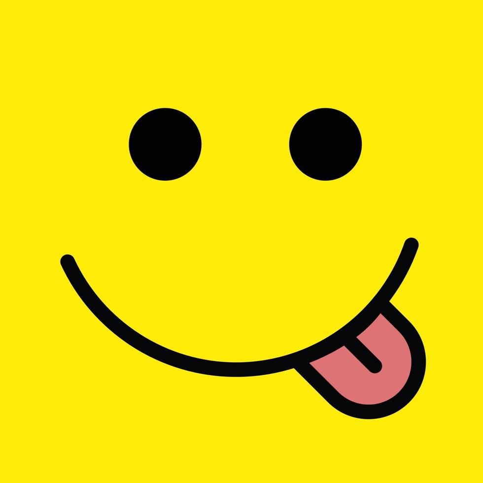 diseño de vector de emoticon lindo sonriente