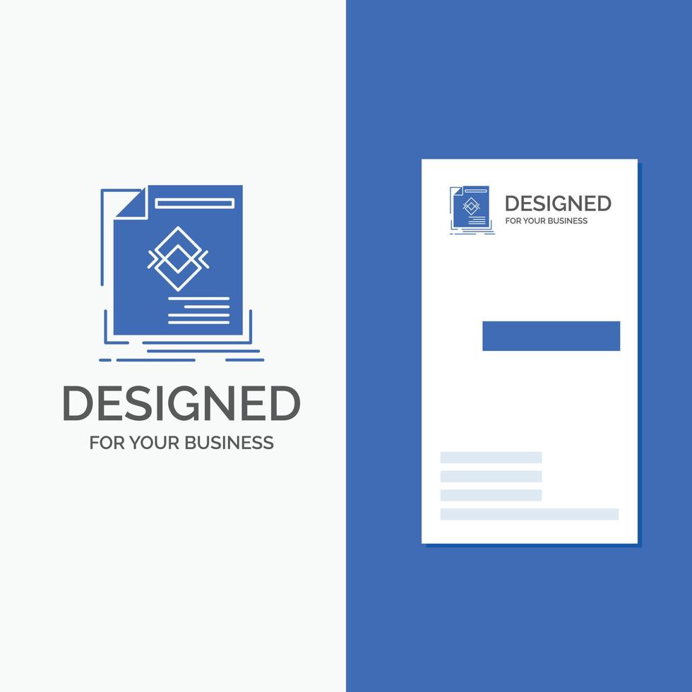 Business Logo for ad. advertisement. leaflet. magazine. page. Vertical Blue Business .Visiting Card template. vector