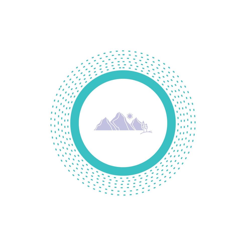 hill. landscape. nature. mountain. scene Glyph Icon. Vector isolated illustration