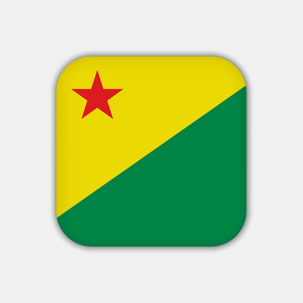 Acre Flag, state of Brazil. Vector Illustration.