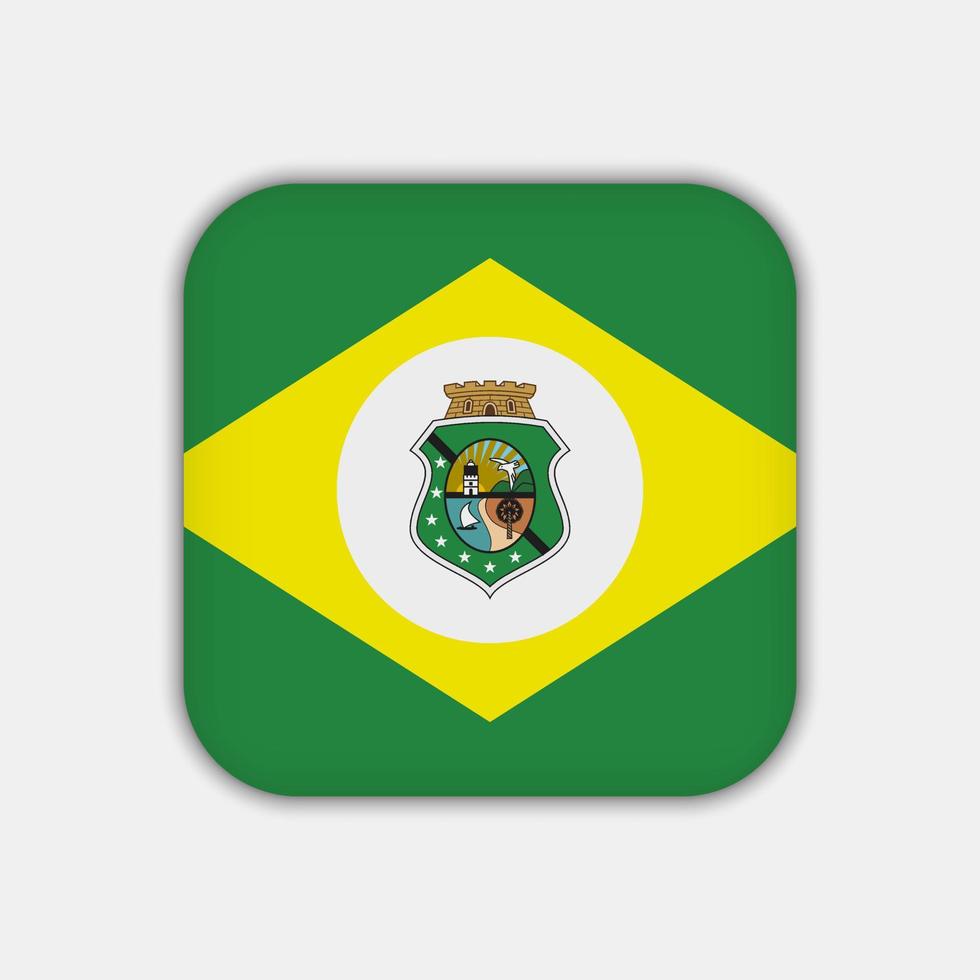 Ceara Flag, state of Brazil. Vector Illustration.