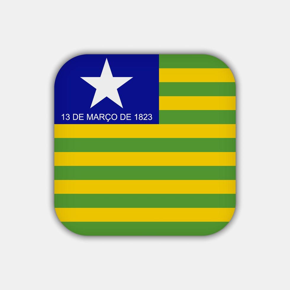 Piaui Flag, state of Brazil. Vector Illustration.