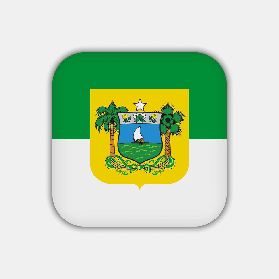 Rio Grande do Norte Flag, state of Brazil. Vector Illustration.