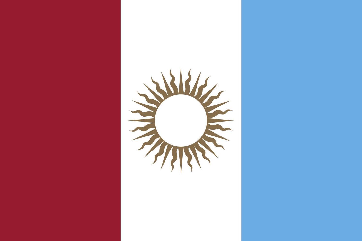 Cordoba Flag. Argentina Provinces. Vector Illustration.