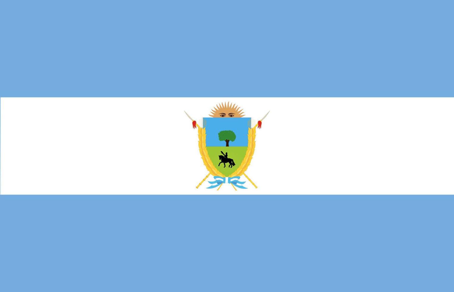 La Pampa Flag. Argentina Provinces. Vector Illustration.