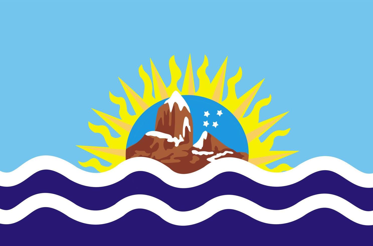 Santa Cruz Flag. Argentina Provinces. Vector Illustration.