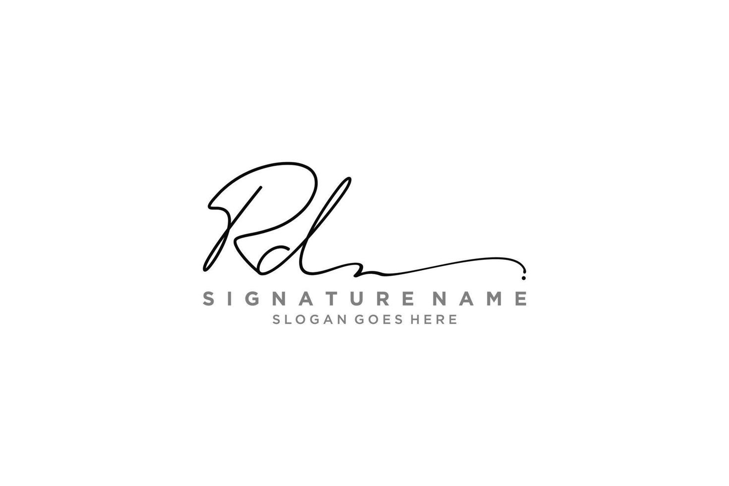 Initial RD Letter Signature Logo Template elegant design logo Sign Symbol template vector icon