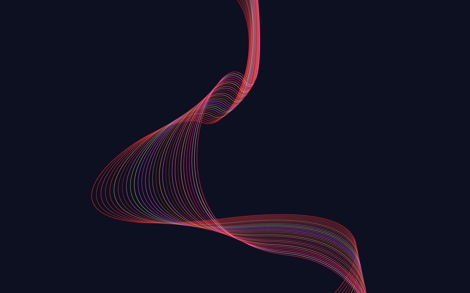 Wave of the Red colored lines. High resolution vector