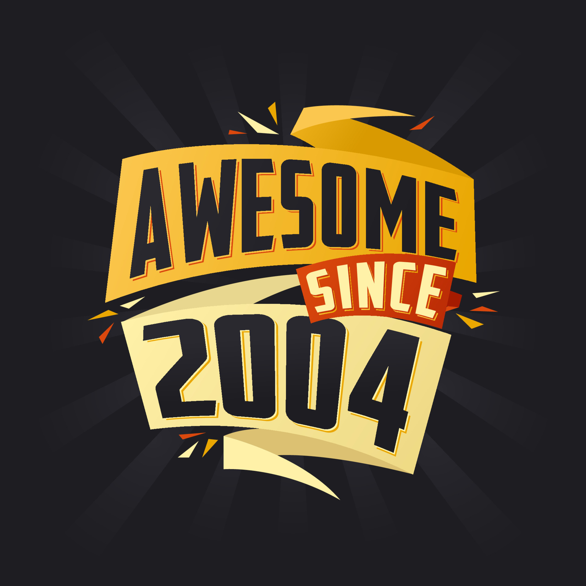 Awesome since 2004. Born in 2004 birthday quote vector design 12935396