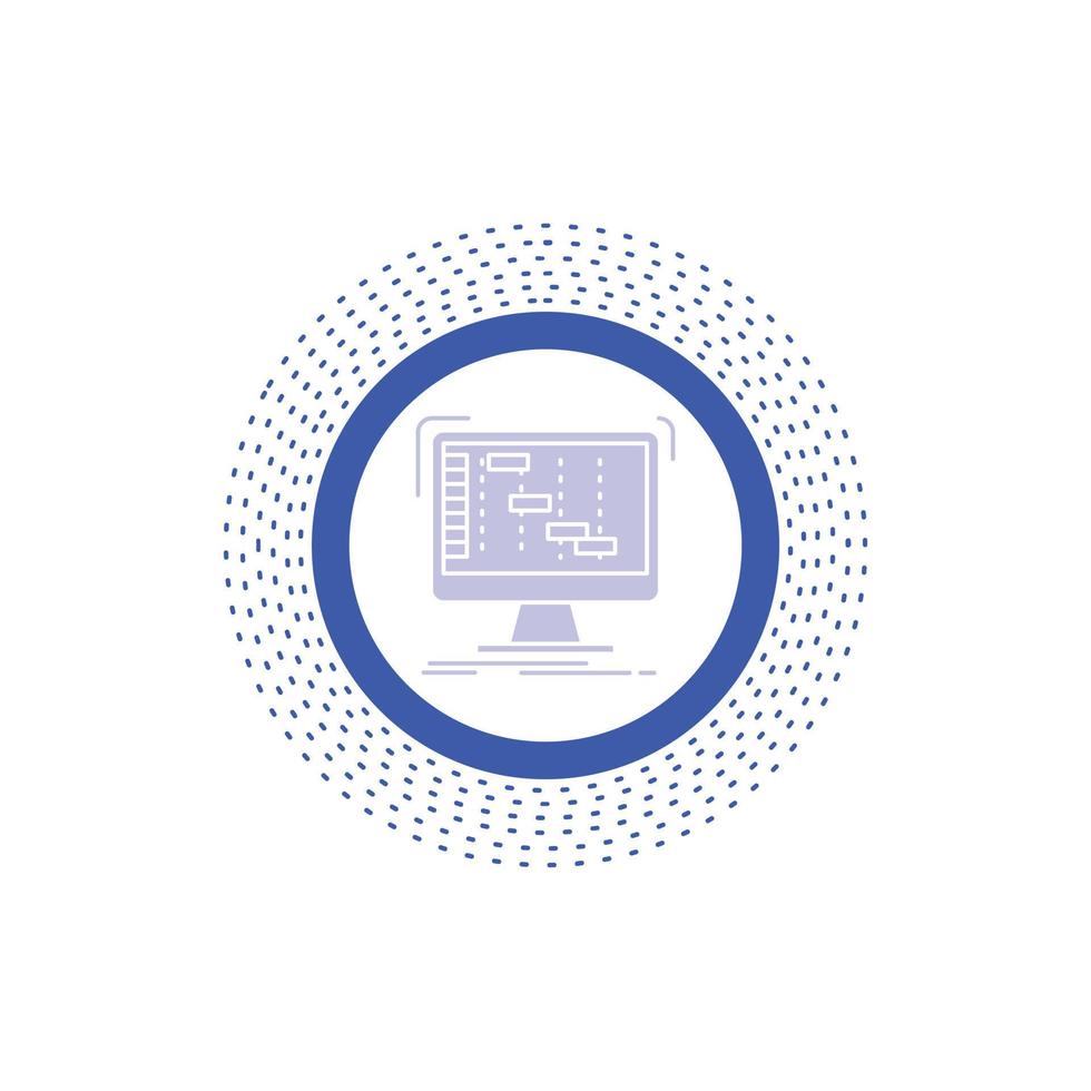 Ableton. application. daw. digital. sequencer Glyph Icon. Vector isolated illustration