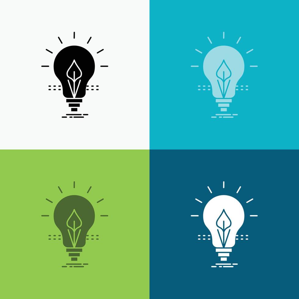 bulb. idea. electricity. energy. light Icon Over Various Background. glyph style design. designed for web and app. Eps 10 vector illustration