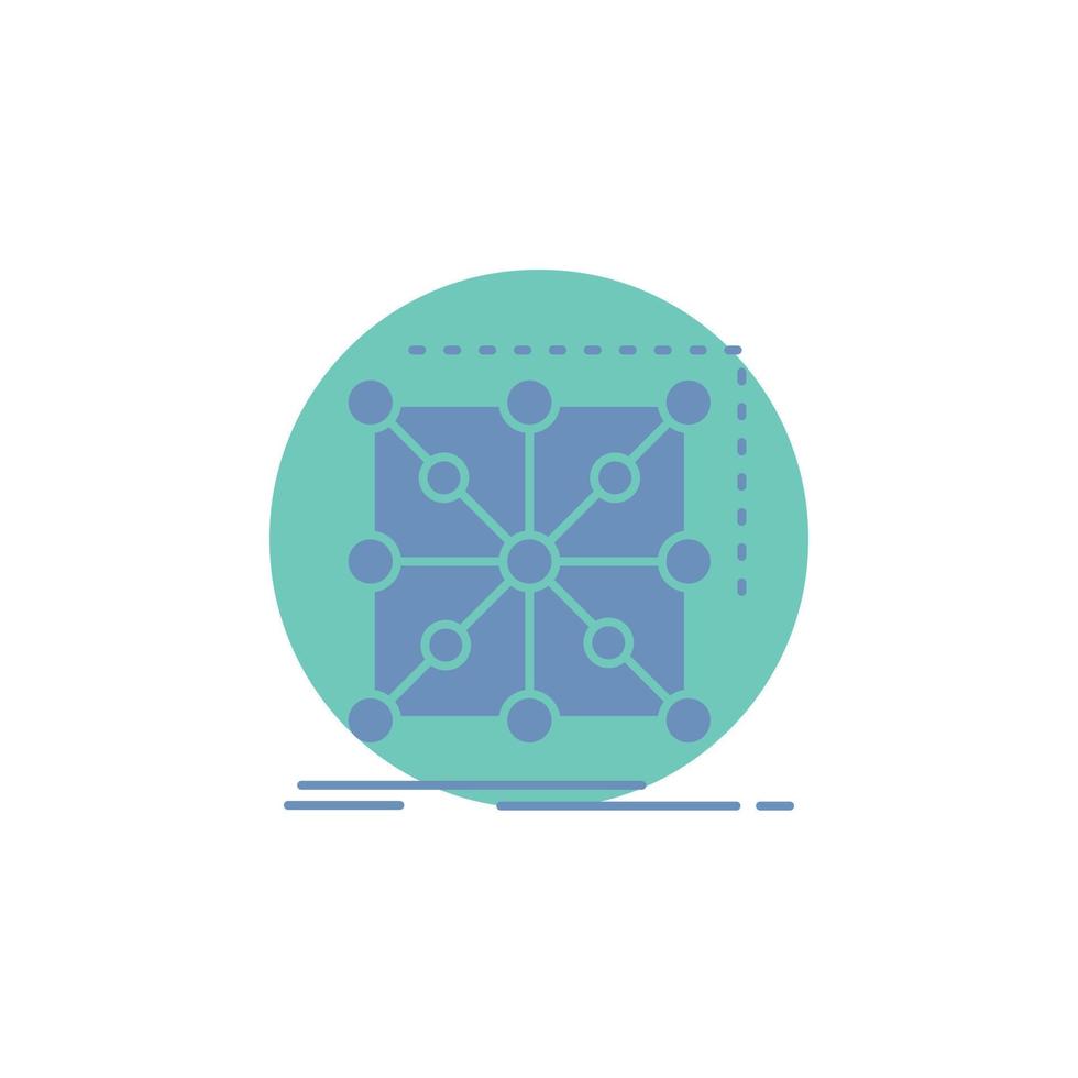 datos. estructura. aplicación grupo. icono de glifo complejo. vector