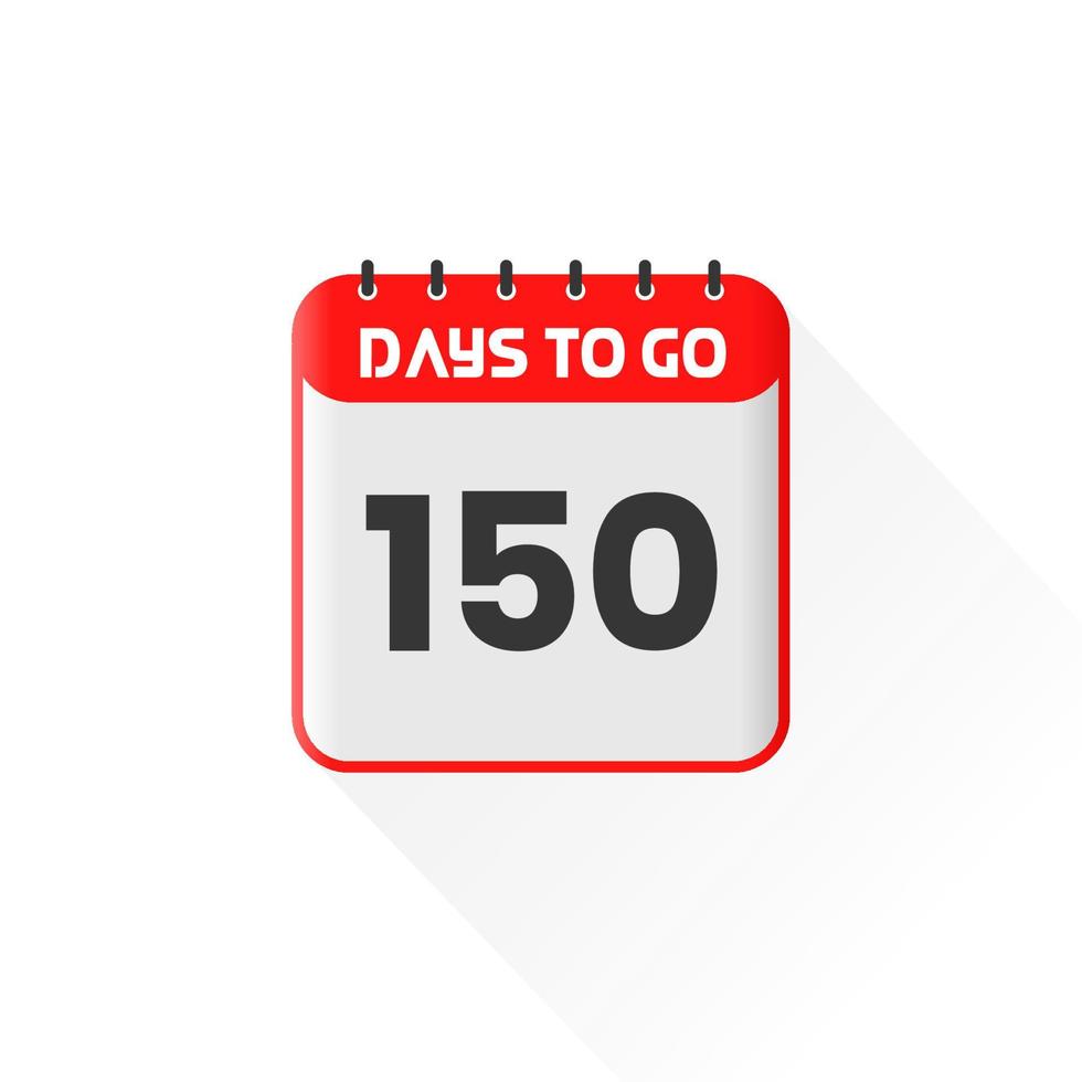 150 Days From August 1 2024 Countdown icon 150 Days Left for sales promotion. Promotional sales