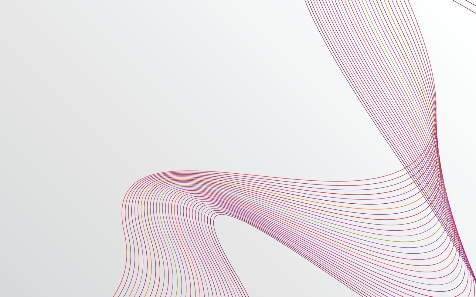 Wave of the many colored lines. Abstract wavy stripes background isolated vector