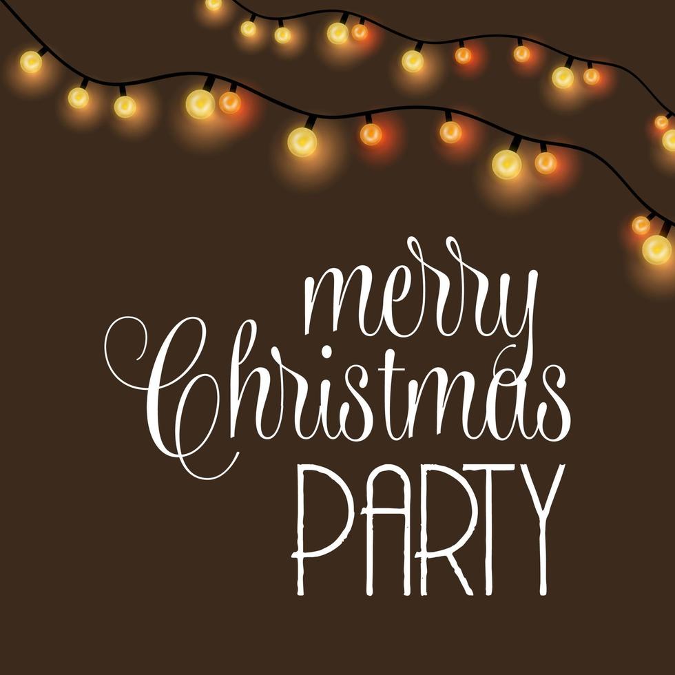 Merry Christmas Party Glowing Background vector