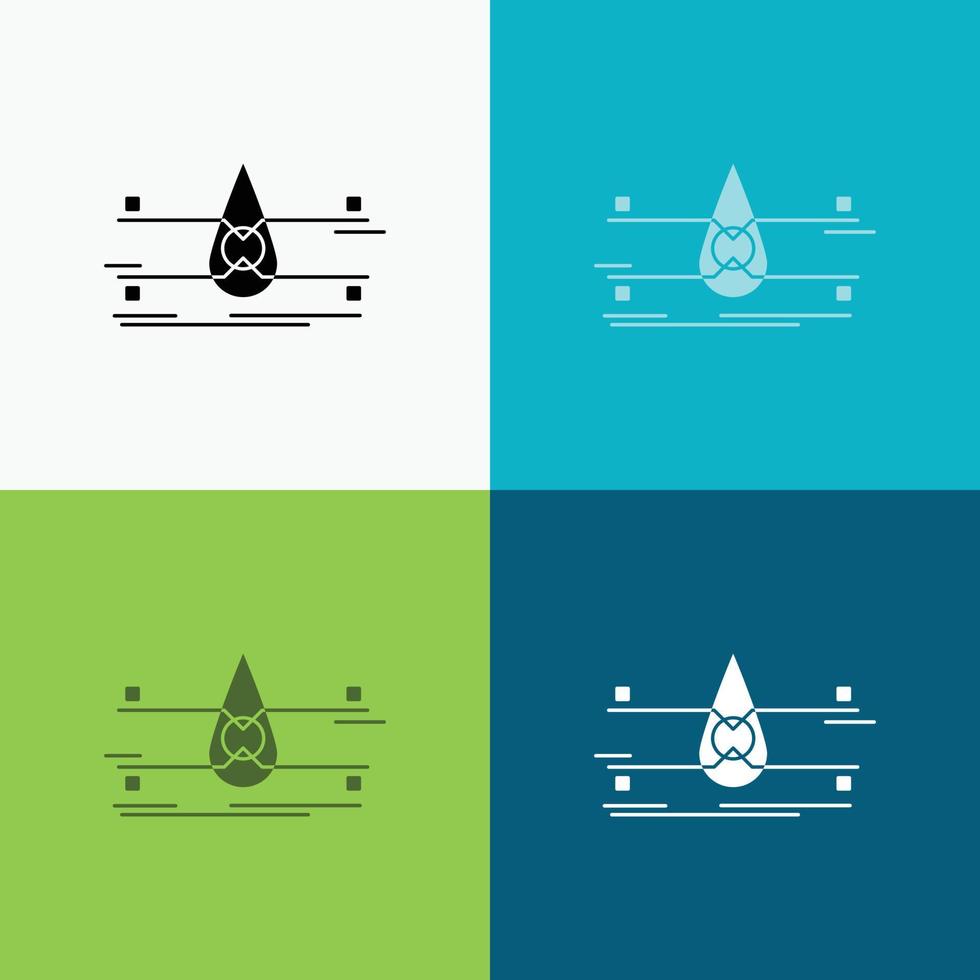 water. Monitoring. Clean. Safety. smart city Icon Over Various Background. glyph style design. designed for web and app. Eps 10 vector illustration