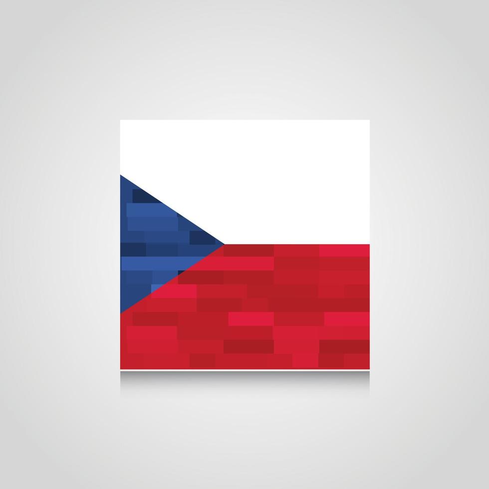 Czech Republic Abstract Flag Background vector