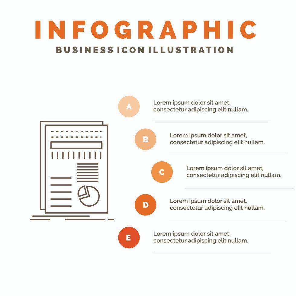 business. data. finance. report. statistics Infographics Template for Website and Presentation. Line Gray icon with Orange infographic style vector illustration