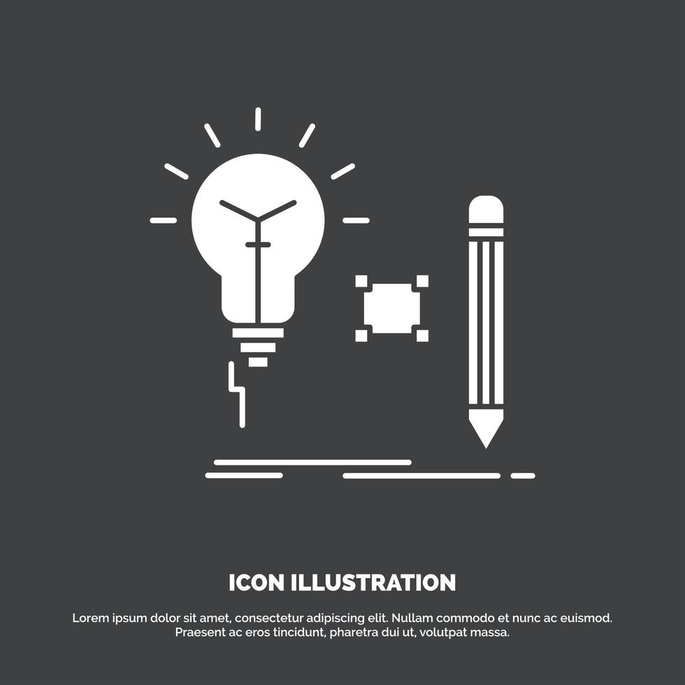 Idea. insight. key. lamp. lightbulb Icon. glyph vector symbol for UI and UX. website or mobile application