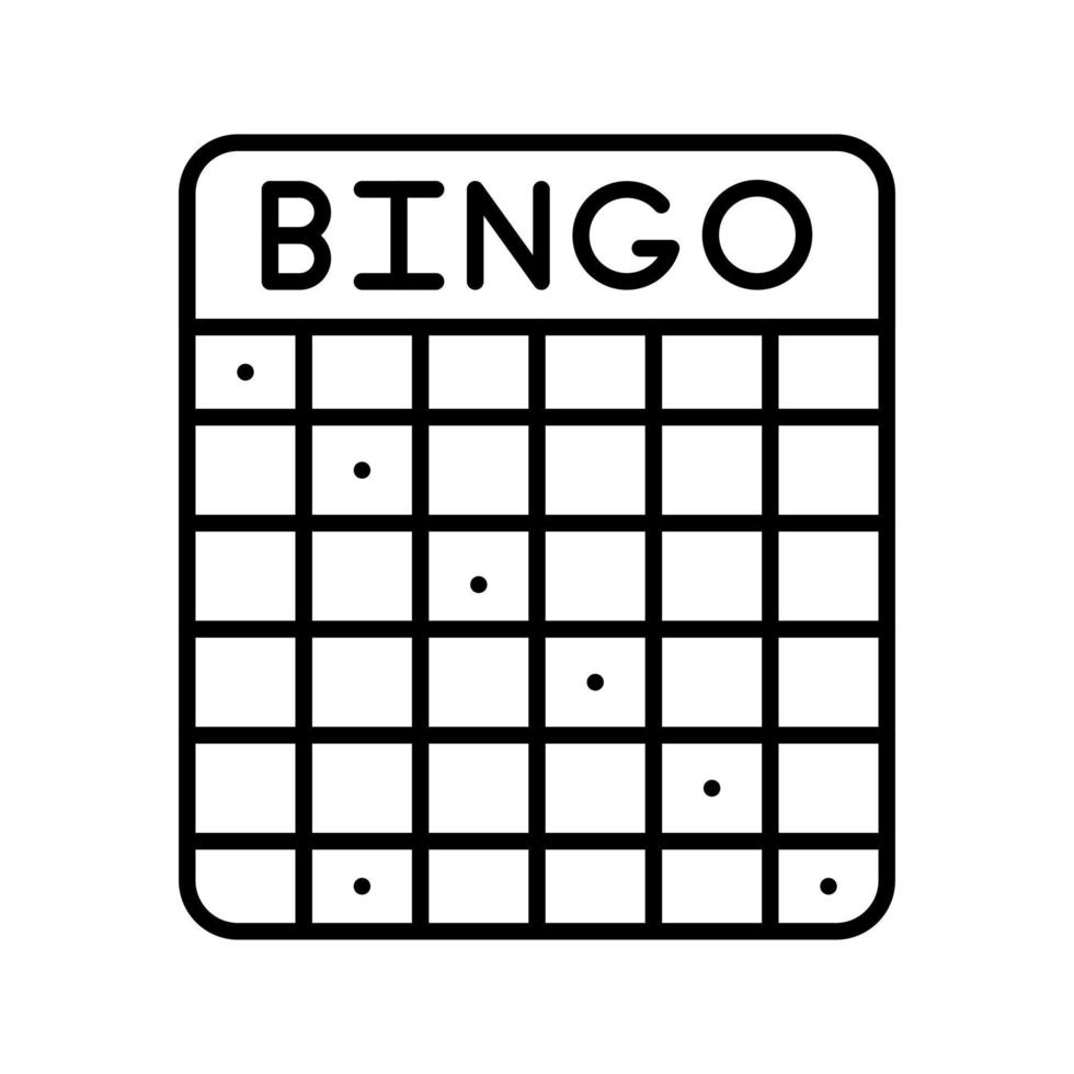 icono de vector de bingo