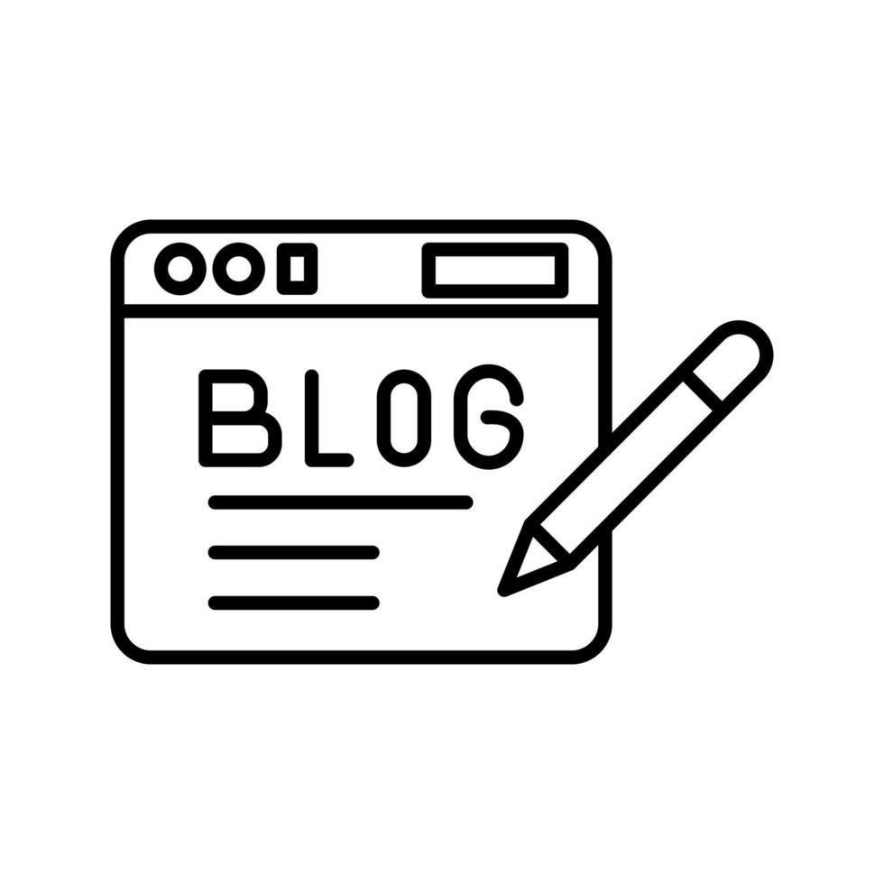 icono de vector de blog