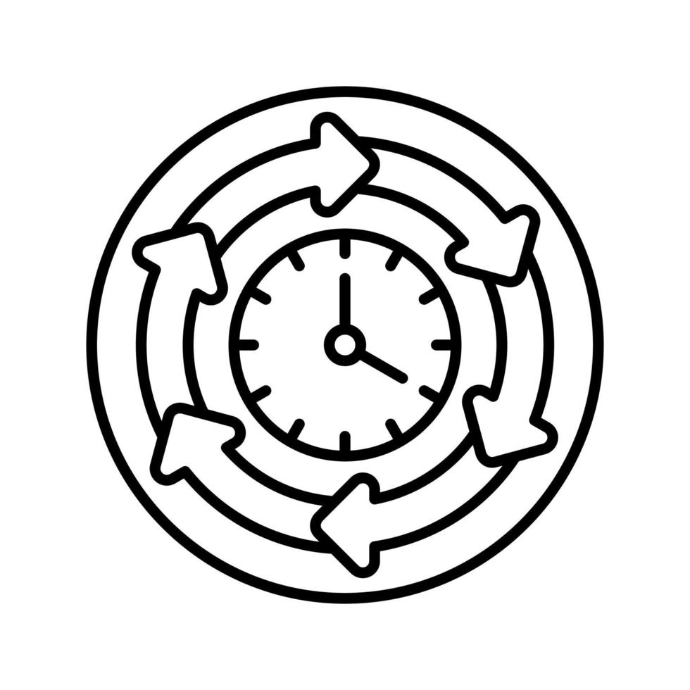 icono de vector de tiempo de procesamiento