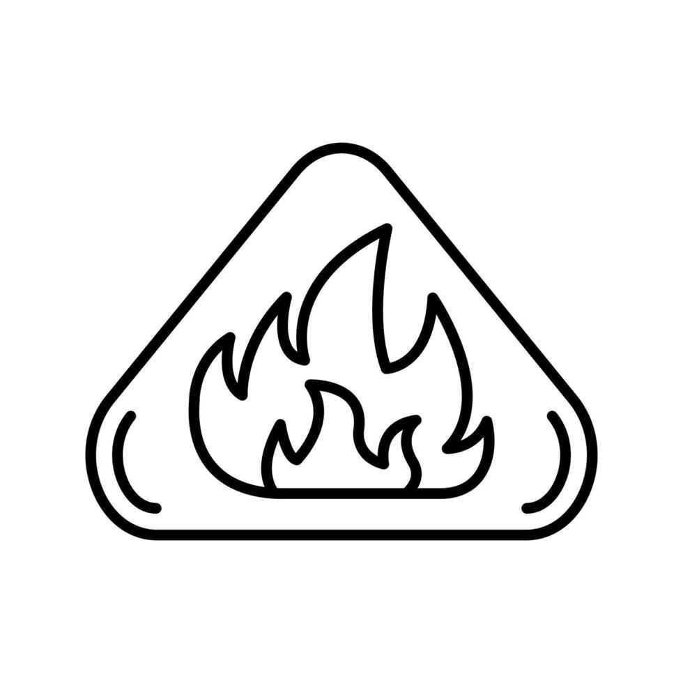 icono de vector de peligro de incendio