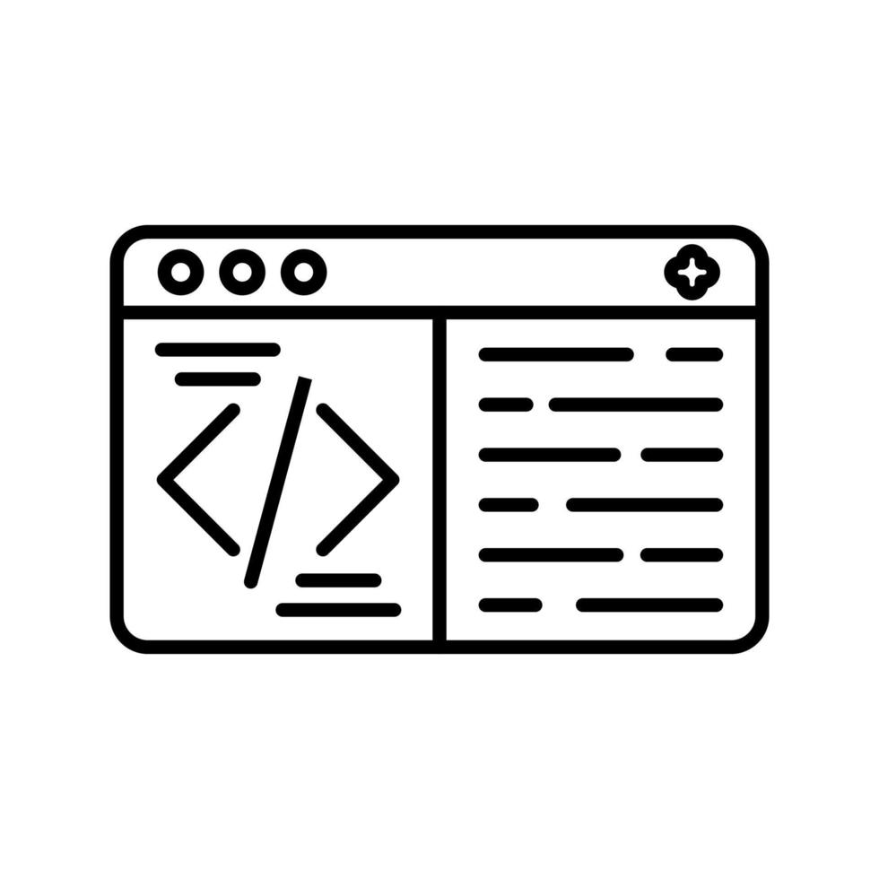 icono de vector de codificación