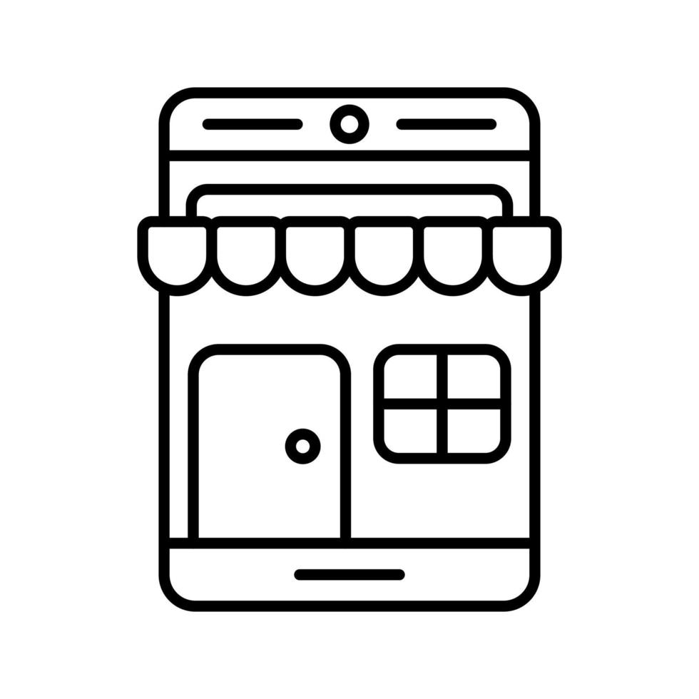 icono de vector de tienda online