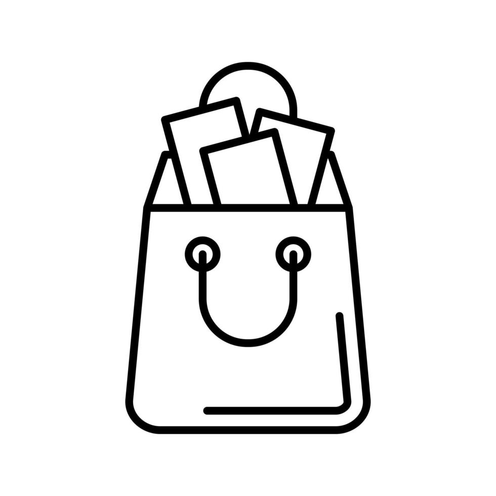 icono de vector de bolsa de compras