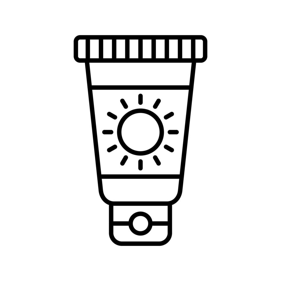 icono de vector de crema solar