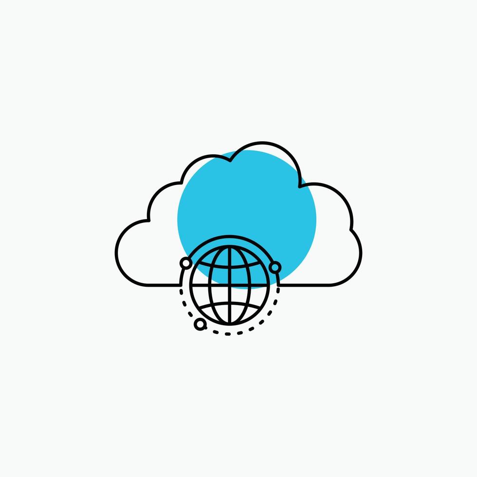 network. city. globe. hub. infrastructure Line Icon vector