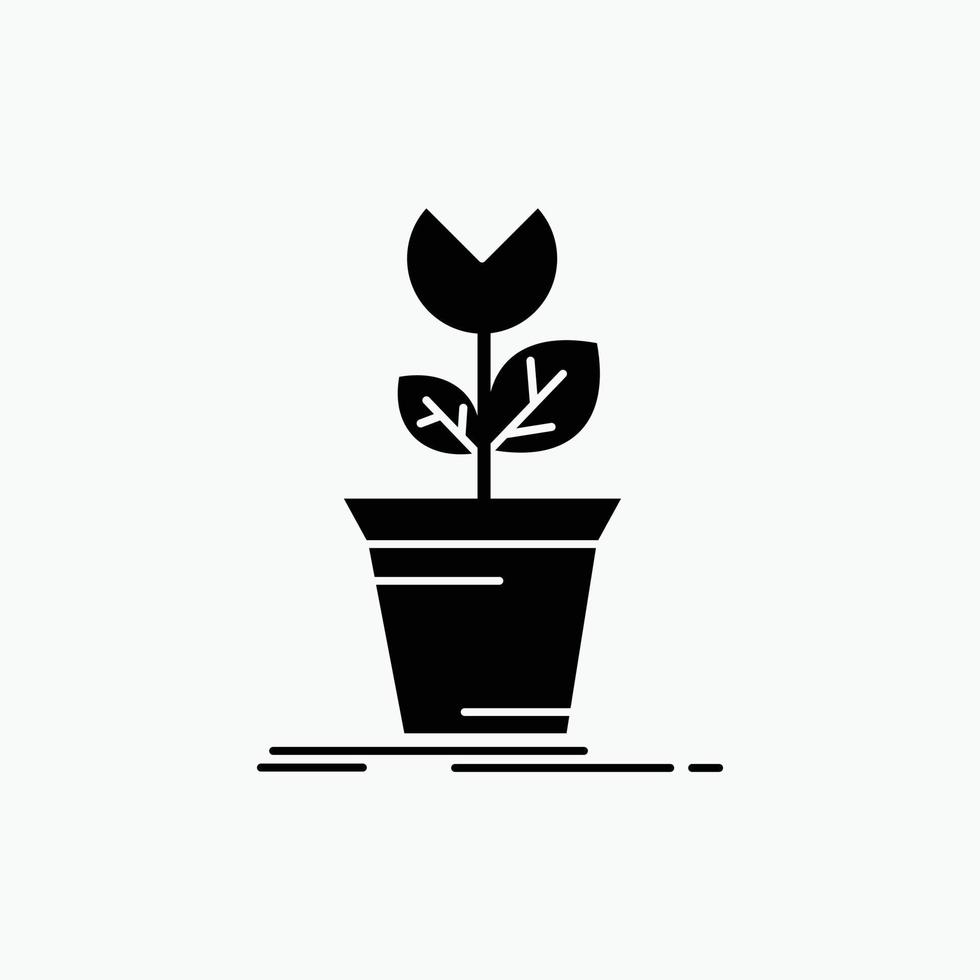 adventure. game. mario. obstacle. plant Glyph Icon. Vector isolated illustration