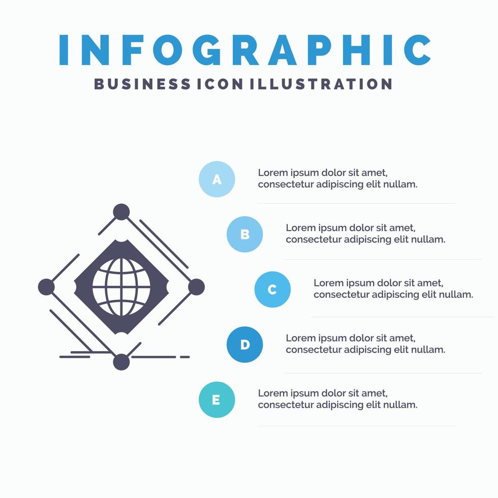 Complex. global. internet. net. web Infographics Template for Website and Presentation. GLyph Gray icon with Blue infographic style vector illustration.