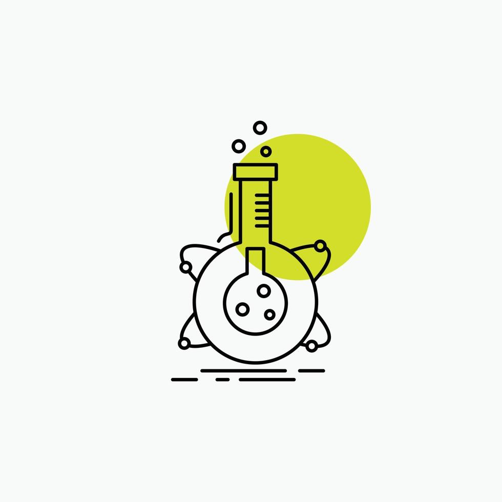 research. laboratory. flask. tube. development Line Icon vector